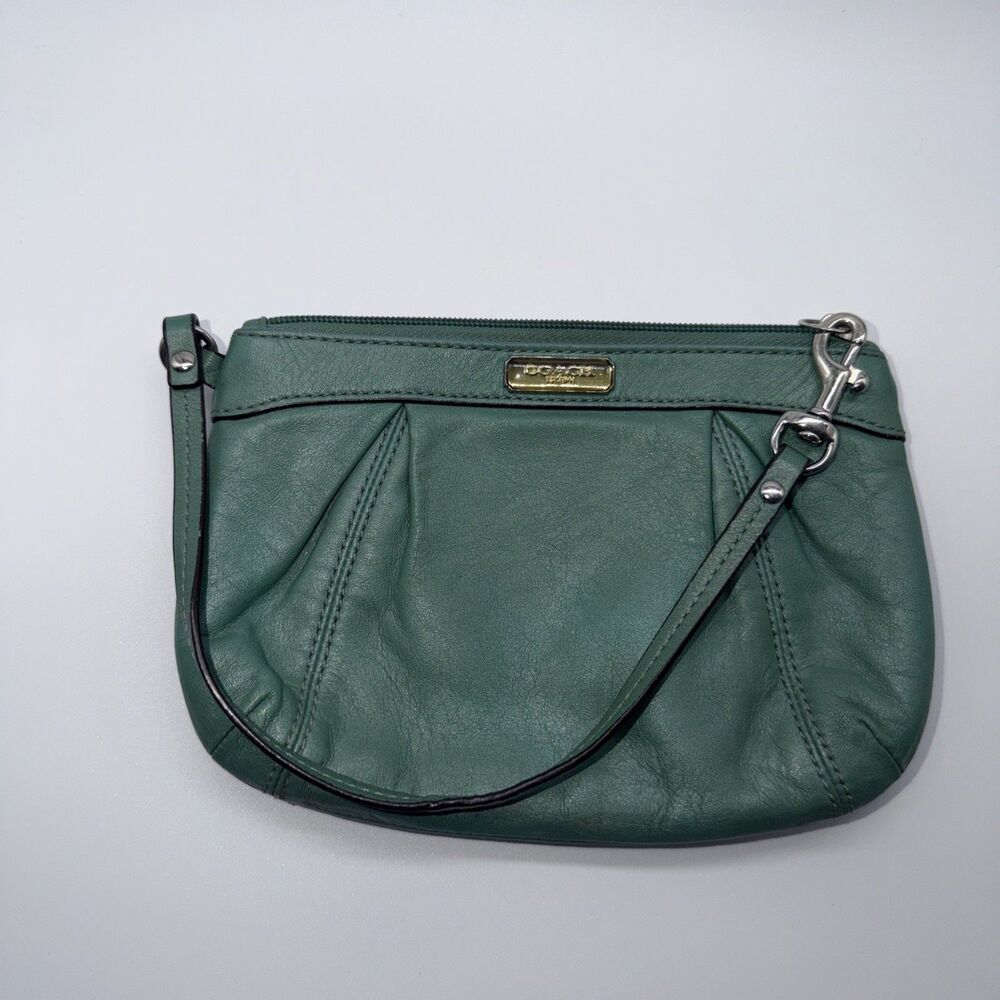 Coach Wristlet Soft Leather Seafoam Wallet Small Purse Card Holder - Picture 1 of 5